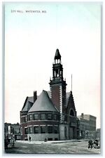 c1910 Exterior View City Hall Building Whitewater Wisconsin WI Unposted Postcard picture