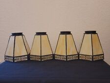 Tiffany Style Mission Stained Glass Lamp Shades Set Of 4 picture