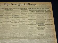 1923 JANUARY 24 NEW YORK TIMES - 75,000 THYSSEN WORKERS QUIT IN RUHR - NT 7903 picture