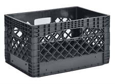24QT Plastic Heavy-Duty Milk Crate, Black picture