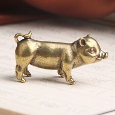 Brass Pig Figurine Small Statue Animal Figurines Toys Table Decoration Gift picture