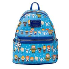 Loungefly Disney Frozen Chibi Mini Backpack Elsa Anna Olaf Blue Bag NEW Purse picture
