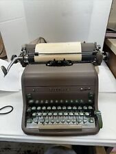 Vintage 1950s Royal HH Manual Typewriter Brown w/Green Keys Tabulator picture