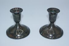 Vintage International Silver Co. Heavy Console Candlestick Holders, Used picture