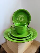 Fiesta 5 Piece Dinner Set Complete, NIB, Retired SHAMROCK  Never Used RARE COLOR picture