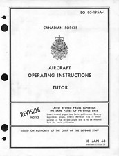 147 Page CAF Canadair CL-41 CT-114 Tutor T-33 Shooting Star Flight Manual on CD picture