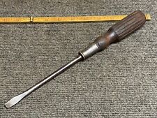 Vintage Keen Kutter 12” Slotted Screwdriver With Fluted Hardwood Handle USA  picture