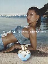 VERSACE - Beautiful Model Beach Scene Long Legs  - Magazine 2 Page PRINT AD picture