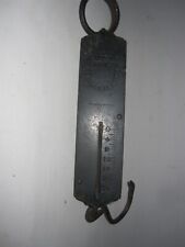 antique steel Salter's spring balance hanging scale - 24 pouind limit picture