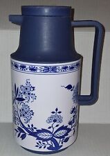 Vintage Zwiebelmuster Design Thermal Carafe Coffee Server Blue White Rare Find picture