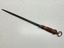 Vtg Gustav Emil Ern 14” Knife Sharpening Steel Rod Wood Handle Cleaver Logo picture