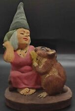 Vintage Artina Lady Gnome With Mouse 6.5