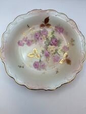 GORGEOUS Vintage Sunset rose floral fruit bowl, made in Germany picture