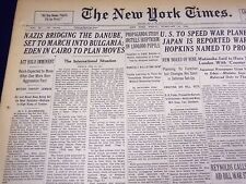 1941 FEBRUARY 21 NEW YORK TIMES - NAZIS BOMBING THE DANUBE - NT 1383 picture