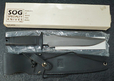 SOG Specialty Bowie Knife Tigershark w/ Leather Sheath Box Seki Japan NOS, A2 picture