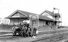 McFarland California CA Railroad Train Station Depot Handcar 8x10 Reprint picture