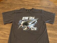 Star Trek Space Final Frontier Enterprise Small Blue Gray T Shirt picture