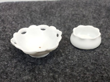 2 Miniature bowls vintage ceramic porcelain Germany 1.5 -  2.5 in wide picture