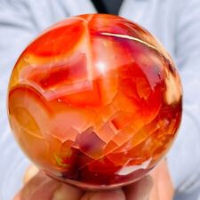 528g Large Special Totem Carnelian Red Agate Geode Quartz Crystal Sphere Ball picture