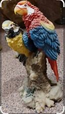 3 Vintage Birds. A Parrot, Coupled Parrots, Perched Cockatiels Couple picture