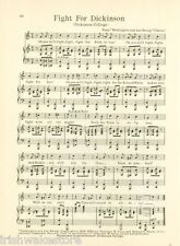 Dickinson College Vintage Song Sheet c 1927 ~~~~