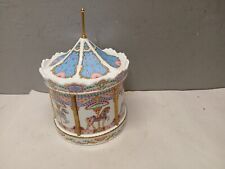 Lenox Princeton Gallery Vintage Carousel Merry Go Round Lidded  Music Box 1992 picture