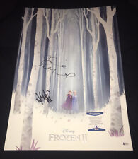 Idina Menzel signed Frozen II 2 poster D23 Kristen Bell photo Anna cast Elsa BAS picture