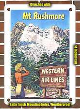 METAL SIGN - 1954 Mt. Rushmore Western Air Lines - 10x14 Inches picture
