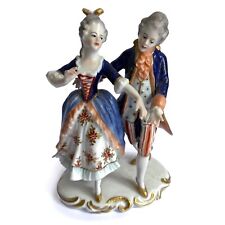 Volkstedt Dancing Courting Couple Porcelain Hand Painted Figurine Germany 02 picture