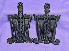 Vintage Wilton Cast Iron Footed Trivet Wall Decor Hot Plate Ornate Set Of 2 picture