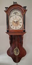 Warmink Friese Clock Moon Phase 8 Day Vintage Dutch Burl Wood Spares Repairs picture