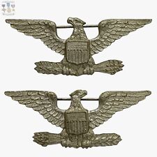 WWI LARGE US ARMY USMC COLONEL EAGLES 🦅 INSIGNIA 1-7/8” x 3/4” BB&B PATTERN WW1 picture