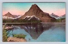Glacier National Park, Two Medicine Lake, Mount Rockwell, Vintage Postcard picture