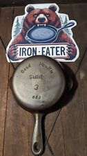 Vintage 1920s 1930s Good Health Cast Iron 3 skillet 653 Made by Griswold RARE picture