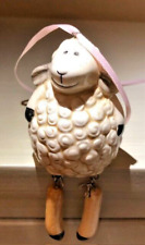 Ceramic Sheep Shelf Sitter with Hanging Legs picture