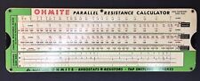 Vintage Ohmite Parallel Resistance Calculator Slide Rule 1949 Ohm's Law picture