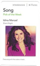 2014 Idina Menzel Starbucks Apple itunes collectible card picture