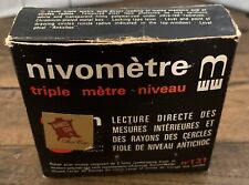 Vintage MABO NIVOMETRE N131 TAPE MEASURE LEVEL SAE/MM FRANCE USED With Box picture