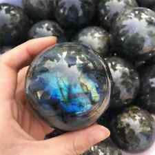 60mm Natural Labradorite Quartz Sphere Crystal Ball Rainbow Reiki Energy Healing picture