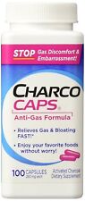 Charco Caps Anti-Gas Formula Activated Charcoal Capsules 260 mg Each 100 Count picture