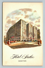 Boston MA-Massachusetts, Hotel Statler, Exterior, Vintage Postcard picture