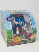 NEW  M & M's Motorcycle Candy Dispenser Limited Edition Blue Open Box MINT RARE picture