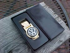 VW VOLKSWAGEN Gold Chrome Money Clip Gift Boxed NOS Classy Bug Bus Beetle picture