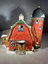Heartland Valley Village Deluxe Porcelain Lighted Barn Silo House 1999  AL picture