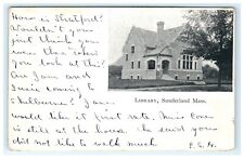 1905 Library Sunderland MA Massachusetts Early Postcard View picture