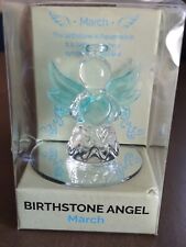 MARCH BIRTHSTONE ANGEL Glass picture
