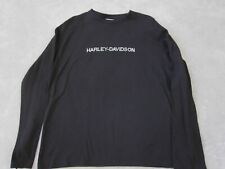 Harley Davidson Women's Long Sleeve T-Shirt XL Black with Rhinestones picture