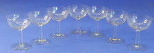 Vintage Champagne Sherbet Clear Glasses Starburst Pattern picture