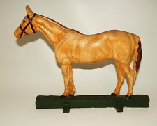 Vintage Cast Iron Palomino Painted Horse Long Heavy Door Stop picture