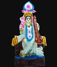 Beautiful Marble Saraswati murti 35 cm Hindu Music Goddess Sarasvati statue idol picture